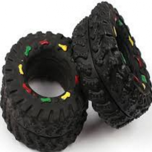 Animal Sounds Black Tire Shape Pet Toy